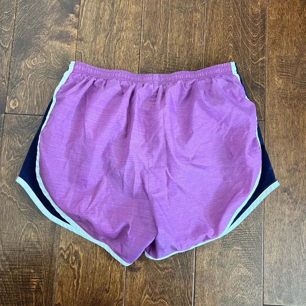 Nike Dri-Fit Tempo Running Short in Purple with Navy